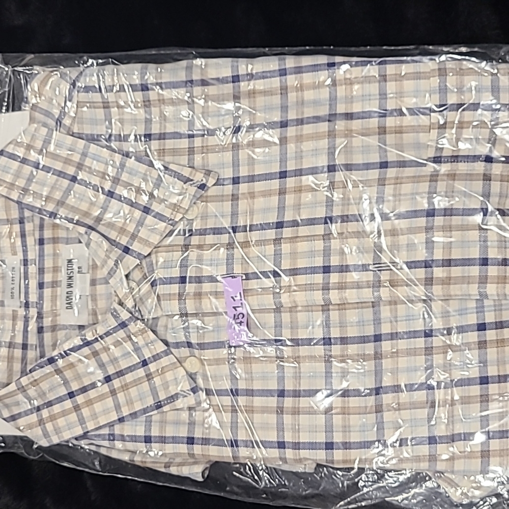David Winston 100% cotton long sleeve dress shirt